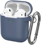 AhaStyle Cover AirPods 1 & 2 with LED Indication Navy Blue - Headphone Case