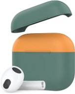AhaStyle silikonový kryt pro AirPods 3 Midnight-Green-Orange - Pouzdro na sluchátka