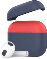 Ahastyle Silikonhülle für AirPods 3 Navy-Blue-Red - Kopfhörer-Hülle