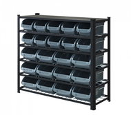 AHProfi Metal Shelf Rack, 22 boxes - Tool Organiser