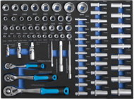 AHProfi Wrench Keys Set 1/4“, 3/8“ and 1/2“ 80 pcs, Trolley Filling - Workshop Cart Organizer