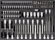 AHProfi Set of Bits and Heads 102 pcs, Trolley with Foam Filling - Workshop Cart Organizer