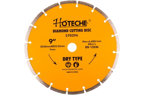 Hoteche Diamond Cutting Disc 230mm, Segmented - HT570206 - Diamond Disc - Main image