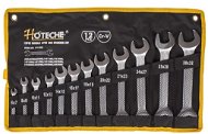 Hoteche 12-Piece Open-End Spanner Set in Roll-Up Bag - HT191003 - Flat Wrench Set