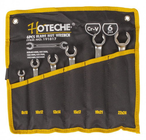 Hoteche 6-Piece Flare Nut Wrench Set - HT191817 - Flare Nut Wrench Set - Main image