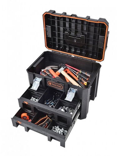 Tactix Waterproof Plastic Case with Organizer - Tool Case