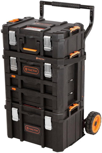 Tactix Sada vodotěsných kufrů s rudlíkem, 4 ks - Tool Case - Main image