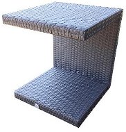 Dimenza Side Table for Lounger, Dark Brown - Garden Table