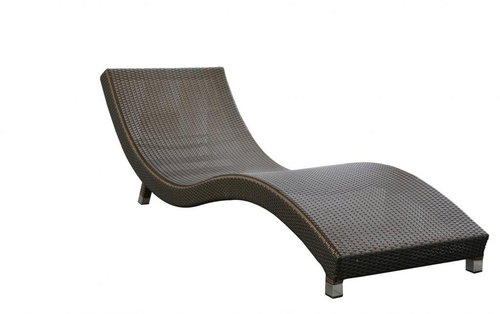 DIMENZA Garden lounger BARCELONA, dark brown - Garden Lounger - Main image
