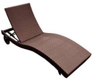 Garden Lounger DIMENZA STRASBOURGH Lounger, Dark Brown - Zahradní lehátko