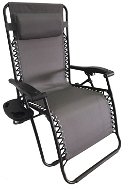 DIMENZA DELUXE Relaxing Adjustable Lounger - Grey - Garden Chair