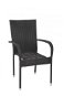 Záhradná stolička DIMENZA Kreslo záhradné HAITI, čierne DF-008149 - Zahradní židle