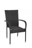 DIMENZA Kreslo záhradné HAITI, čierne DF-008149 - Záhradná stolička