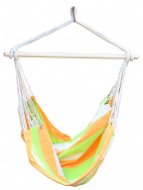 Hammock DIMENSION BRASIL Hanging Swing, Orange with Lime - Houpací síť