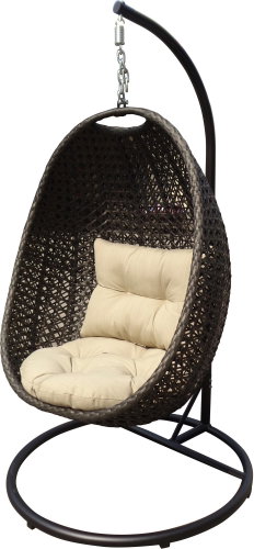DIMENZA Hanging armchair BARCELONA brown - Hanging Chair - Main image
