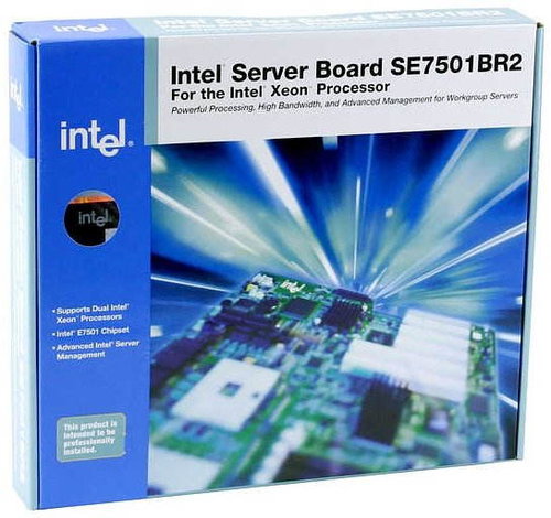 Intel SE7501BR2 Bryson, iE7501, 4x DDR266 ECC, SCSI, int. VGA, USB, LAN, GLAN, 2x sc604 533MHz, ATX Main image Intel SE7501BR2 Bryson, iE7501, 4x DDR266 ECC, SCSI, int. VGA, USB, LAN, GLAN, 2x sc604 533MHz, ATX - - - Main image
