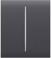 Ajax CenterButton (2-gang) - Center two-button, graphite - Socket Cover