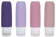 Kufryplus Cestovní silikonové lahvičky XND40 růžové 90 ml, sada 4 ks - Cestovní lahvičky