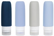 Kufryplus Cestovní silikonové lahvičky XND41 modré 90 ml, sada 4 ks - Cestovní lahvičky