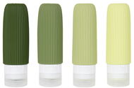 Kufryplus Cestovní silikonové lahvičky  XND43 zelené 90 ml, sada 4 ks - Cestovní lahvičky