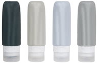 Kufryplus Travel silicone bottles XND45 grey 90 ml, set of 4 - Travel Bottles