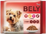 Akinu Bely Kapsičky pro psy ve šťávě Mix (hovězí, kuřecí, telecí, játra) 4 × 100 g - Dog Food Pouch