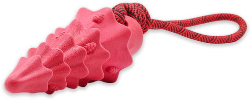 Akinu Czech Forest Tpr spruce with rope for dogs rosehip, red - Dog Toy - Main image