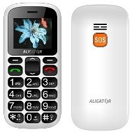 Mobile Phone Aligator A321 Senior White + Desk Charger - Mobilní telefon