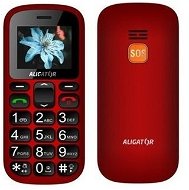Aligator A321 Senior červeno-čierny + stolná nabíjačka - Mobilný telefón