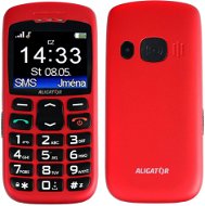 Mobile Phone Aligator A670 Senior Red + Desktop Charger - Mobilní telefon