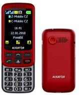 Aligator VS900 Senior Red/Silver + Desktop Charger - Mobile Phone