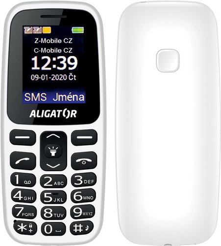 Senior Aligator A220 , White - Mobile Phone - Main image