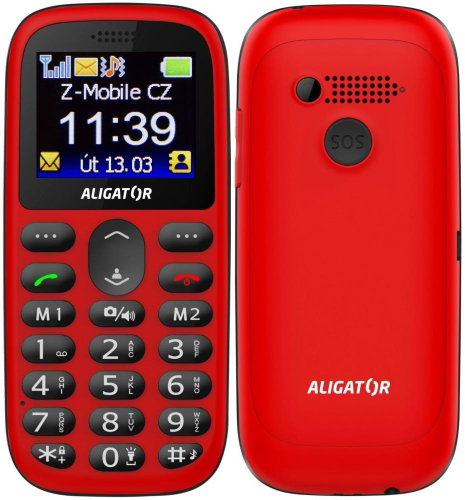 Alligator A510 Senior Red - Mobile Phone - Main image
