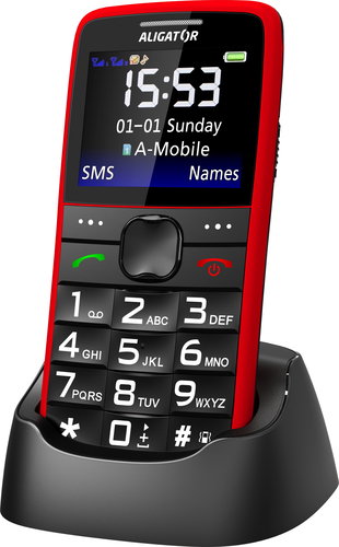 Alligator A675 Senior Red - Mobile Phone - Main image