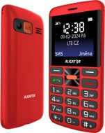 Aligator A910 Senior červený + nabíjací stojan - Mobilný telefón
