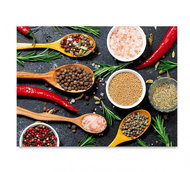 Allboards, Glass kitchen plate PEPŘ A SŮL 30×40cm - cutting board - protective plate, DK30×40_00001 - Cutting Board