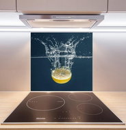 Allboards, Glass kitchen plate CITRON WATER 60×65 cm- suitable for hob, SB60×65_00007 - Cutting Board