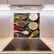 Allboards, Glass kitchen plate PEPŘ A SŮL 60×65 cm- suitable for hob, SB60×65_00013 - Cutting Board