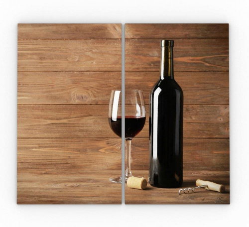 Glass kitchen plate WINE 60×52cm - cutting board - protective plate, HC52×30_00008 - Cutting Board - Main image