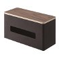 Tissue Box Zásobník na papírové ubrousky Yamazaki Rin 4765, kov/dřevo, černý - Box na kapesníky