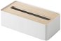 Tissue Box Zásobník na papírové ubrousky Yamazaki Rin 7730, kov/dřevo, bílý - Box na kapesníky