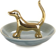 Balvi Ring dish Dachshund 27306, porcelain, h.8 cm, gold - Jewellery Box