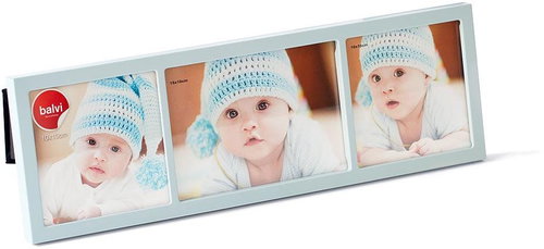 Balvi Photo frame Petit 26192, metal, 10×10cm / 10×15cm (2×), blue - Photo Frame - Main image