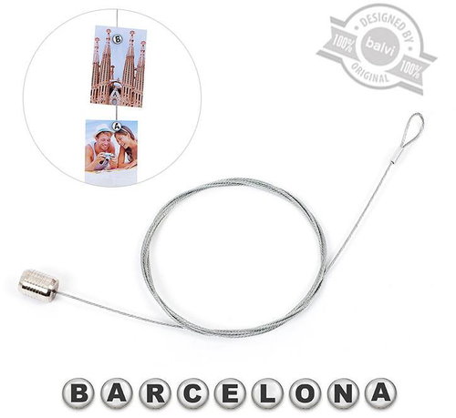 Balvi Závěsné lanko s magnetky na fotografie Barcelona 25593, 150cm - Photo Frame - Main image