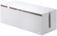 Organizér káblov Yamazaki Box na nabíjačky Web 2707, plast, šírka 40 cm, biely - Organizér kabelů
