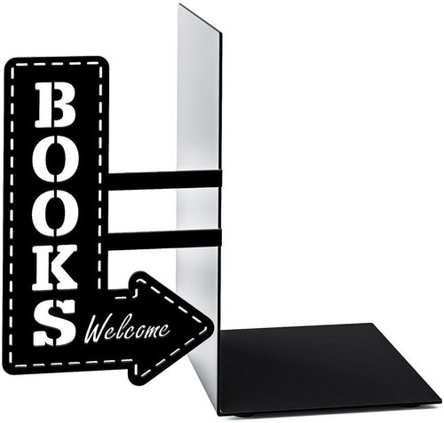 Balvi Bookstop Bookshop 26531, metal, black - Book Stopper - Main image