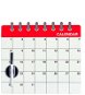 Magnetická tabuľa Balvi Magnetická popisovateľná tabuľa na chladničku Calendar 26239, biela - Magnetická tabule