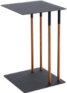 Yamazaki Odkladací stolík Plain 4804, kov/drevo, čierny - Odkladací stolík