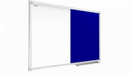 Allboards, Textile and white COMBI magnetic board in aluminium frame - 90x60 cm, CO96FN - Board