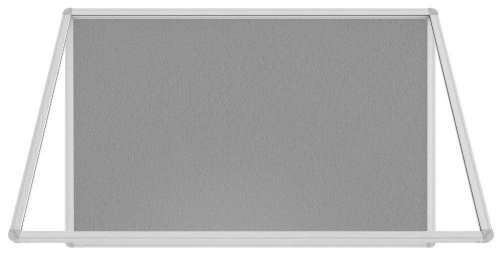 Allboards, Textile grey showcase in aluminium frame - 90x60 cm, SC96FS - Board - Main image
